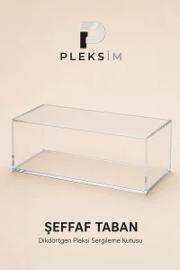 15x10x10 cm Dikdörtgen Diecast Araç Sergileme Kutusu Şeffaf Pleksi Akrilik Display Box Toz Korumalı Şeffaf Taban