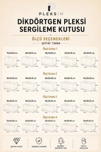 15x10x10 cm Dikdörtgen Diecast Araç Sergileme Kutusu Şeffaf Pleksi Akrilik Display Box Toz Korumalı Şeffaf Taban