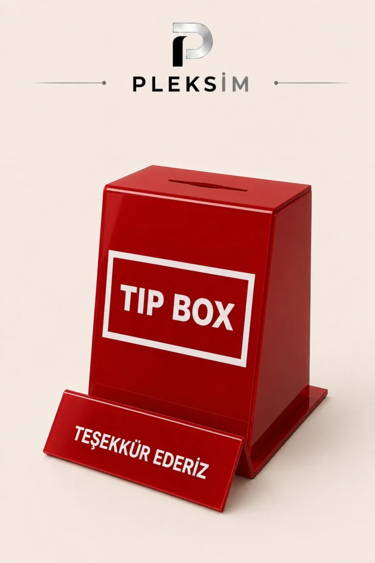 ulusoypleksi Tip Box Bahşiş Kutusu | Kırmızı