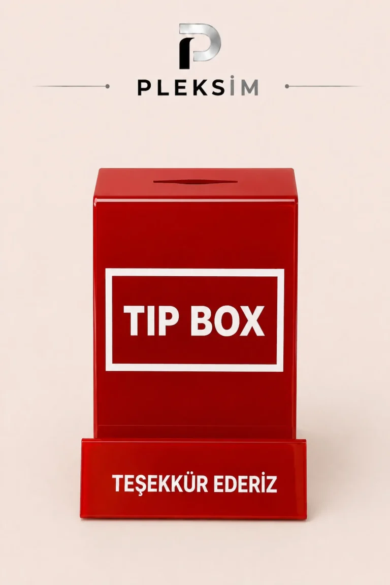 ulusoypleksi Tip Box Bahşiş Kutusu | Kırmızı