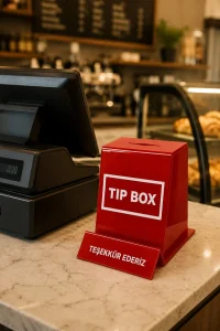 ulusoypleksi Tip Box Bahşiş Kutusu | Kırmızı