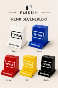 ulusoypleksi Tip Box Bahşiş Kutusu | Kırmızı