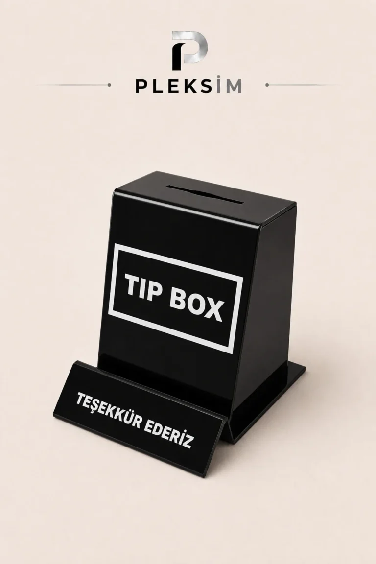 ulusoypleksi Tip Box Bahşiş Kutusu | Siyah