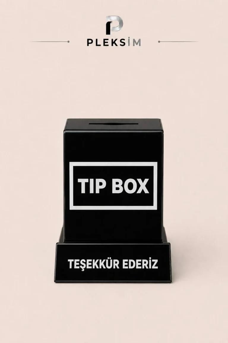 ulusoypleksi Tip Box Bahşiş Kutusu | Siyah