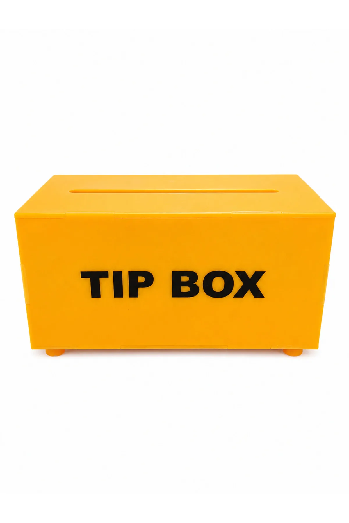 ulusoypleksi Premium Kalitede Pleksi Kilitli Tip Box Bahşiş Kutusu Sarı 20X10X10