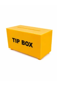 ulusoypleksi Premium Kalitede Pleksi Kilitli Tip Box Bahşiş Kutusu Sarı 20X10X10