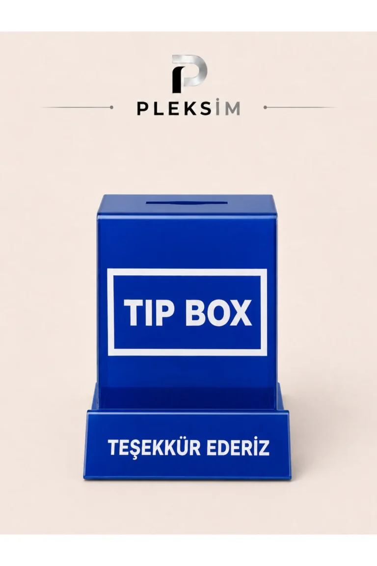 ulusoypleksi Tip Box Bahşiş Kutusu | Mavi Lacivert