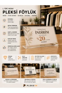 50 Adet A6 L Tipi Yatay 10,5X15 Cm Şeffaf Pleksi Föylük Resimlik Stand Üstü Sergileme Etiketlik Fiyatlik Premium Ürün