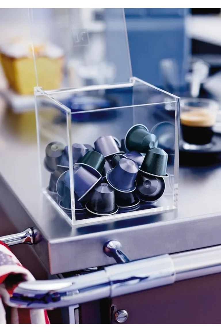 Nespresso Tchibo Kapsül Kahve Saklama Kabı Kutusu Açılır-Kapanır Kapak