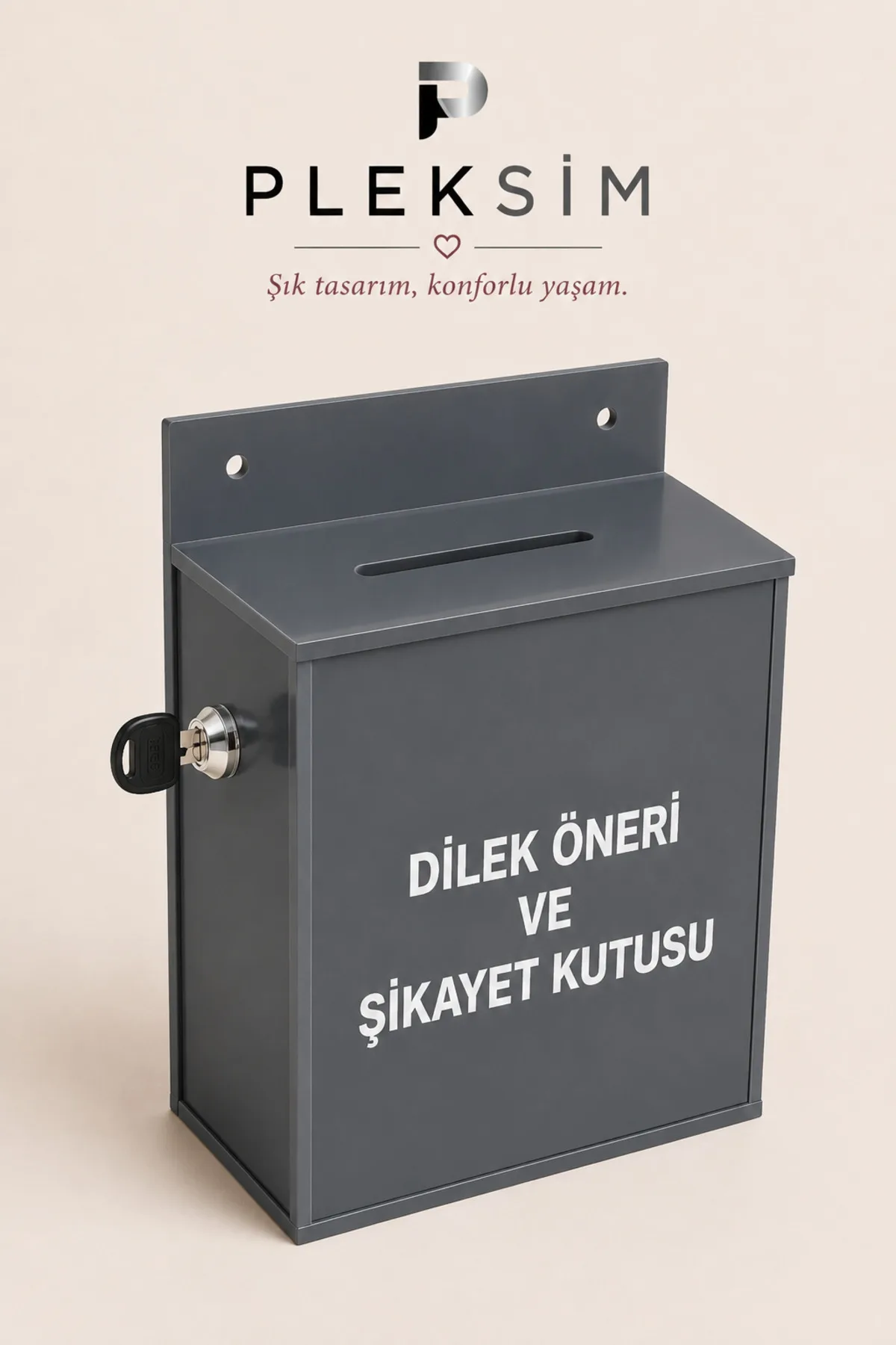 Premium Kalitede Kilitli Dilek ve Öneri Kutusu - Görsel 1