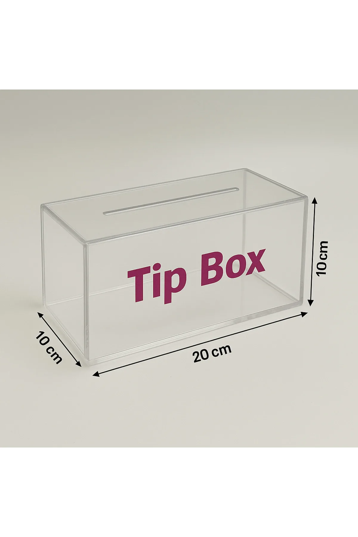 Tip Box, Şeffaf Pleksi Tip Box. Tip Box Kutusu. Kumbara - Görsel 1